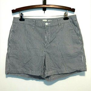 A New Day Seersucker Chino Striped Blue/White Summer Shorts